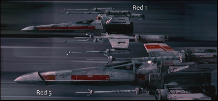 ILM Red 5 and Red 1 Filming Models, movie still.